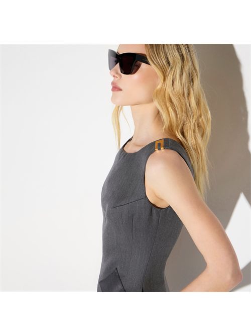 Mini abito in fresco lana con dettagli logo ELISABETTA FRANCHI | AB99366E2/431